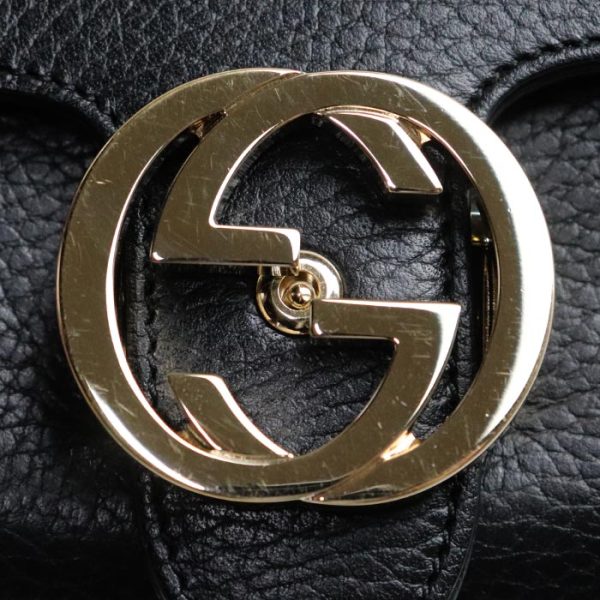 sb23 1208 31 1213 Gucci Interlocking G Shoulder Bag Black