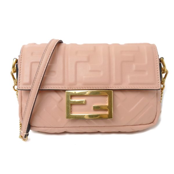 sb23 1208 35 1 Fendi Zucca Mini Bucket Shoulder Bag Pink