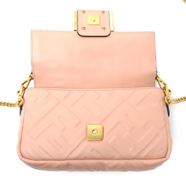 sb23 1208 35 4 Fendi Zucca Mini Bucket Shoulder Bag Pink