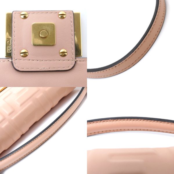 sb23 1208 35 7 Fendi Zucca Mini Bucket Shoulder Bag Pink