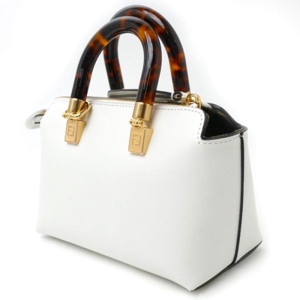 sb23 1208 36 2 Fendi By The Way Mini 2Way Shoulder Bag White