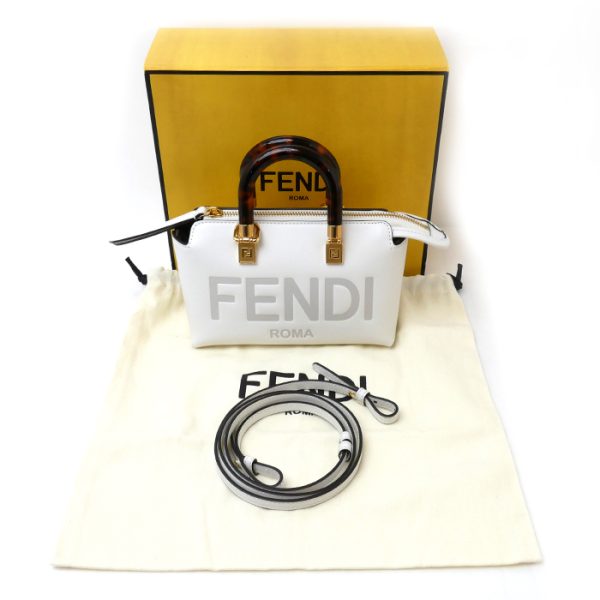 sb23 1208 36 6 Fendi By The Way Mini 2Way Shoulder Bag White