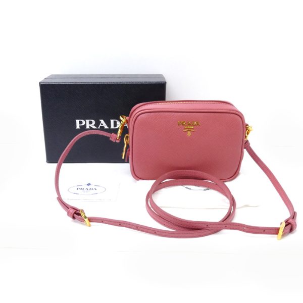 sb24 0112 43 7 Prada Saffiano Shoulder Bag Pink