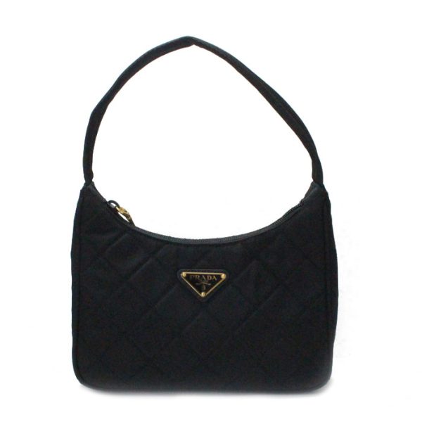 sb24 0119 14 1 Prada Tessuto Impunto Handbag Black