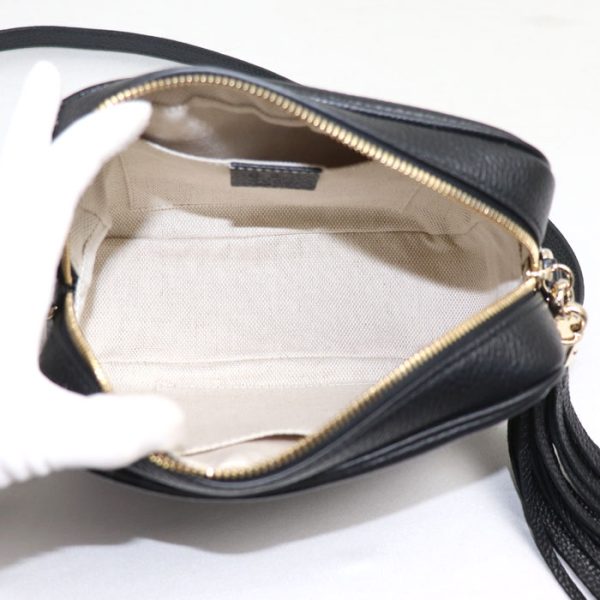 sb24 0216 38 220 Gucci Soho Disco Shoulder Bag Black