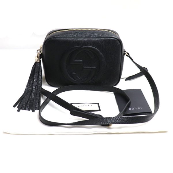 sb24 0216 38 223 Gucci Soho Disco Shoulder Bag Black