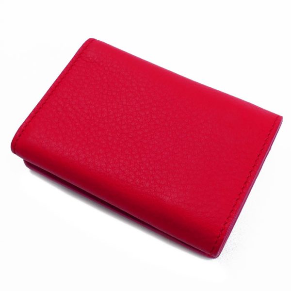 sb24 0405 23 2 Balenciaga Paper Mini Trifold Wallet Red