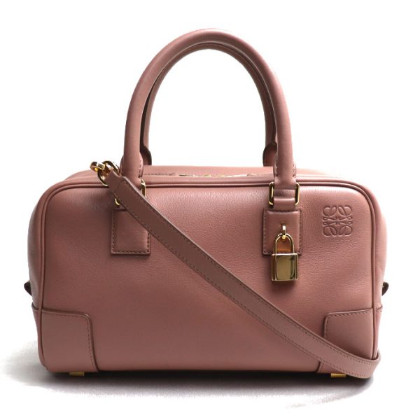 sb24 0405 25 406 Loewe Anagram Amazona 23 2Way Shoulder Bag Pink Beige