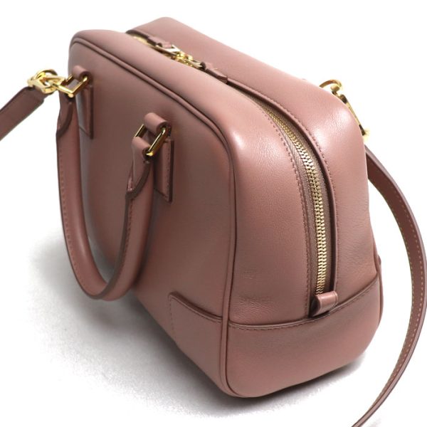 sb24 0405 25 407 Loewe Anagram Amazona 23 2Way Shoulder Bag Pink Beige