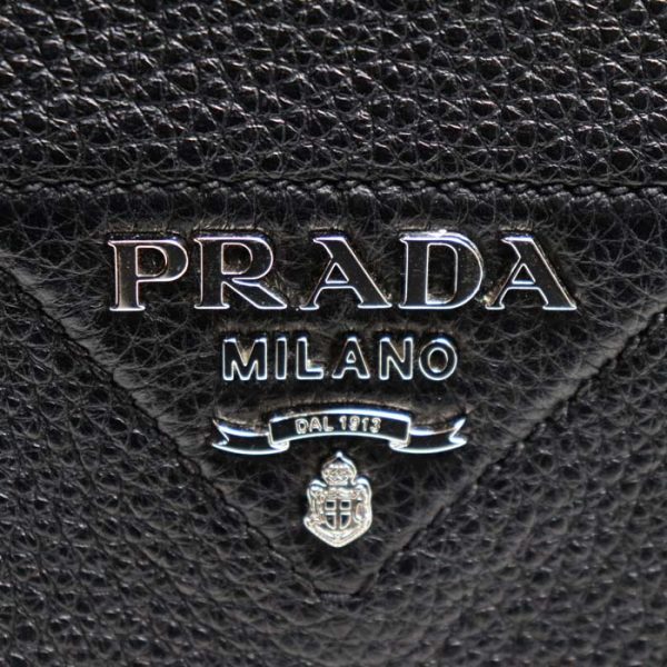 sb24 0503 24 510 Prada Vitello Dyno 2Way Shoulder Bag Black