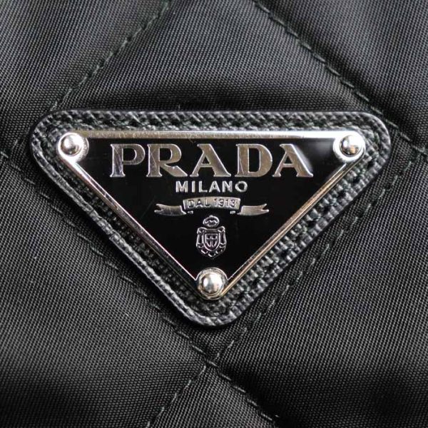 sb24 0517 52 523 Prada Tessuto Impuntu Shoulder Bag Black