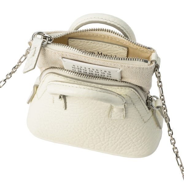 sb3wg0025p4455h01 4 Maison Margiela Shoulder Bag Classique Baby White