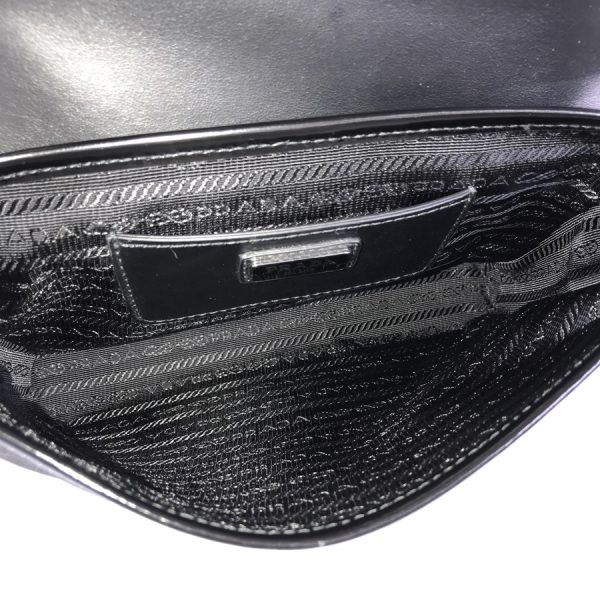 ssh 2105015413406 11 Prada Nylon Shoulder Bag Nylon Leather Black