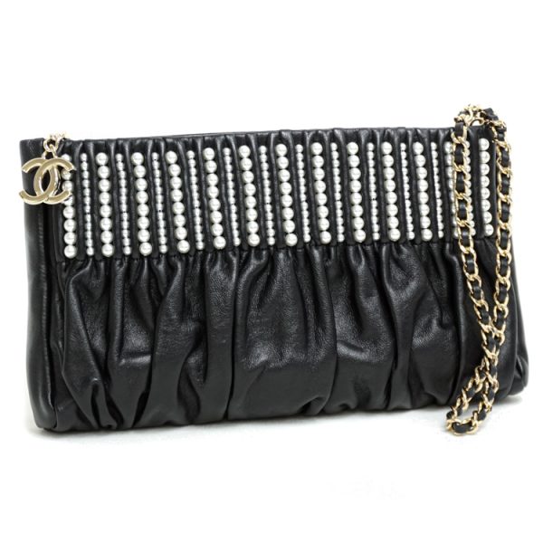 sw22 0472 01 Chanel Clutch Bag Black