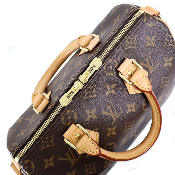 sw24 0003 07 Louis Vuitton Speedy Bandouliere Handbag Canvas Brown