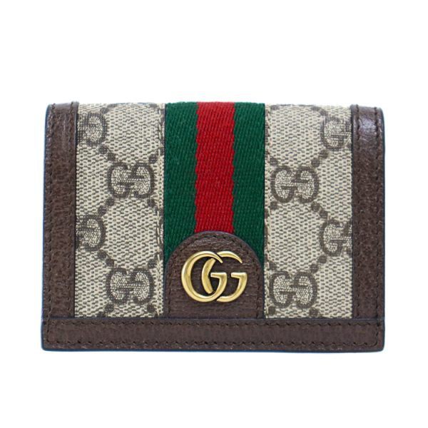 sw24 0005 01 Gucci Ophidia Card Case Brown