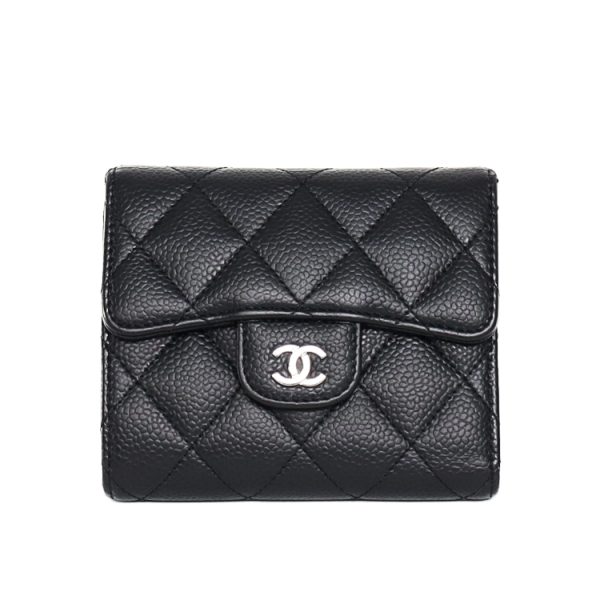 sw24 0045 01 Chanel Small Flap Wallet Black