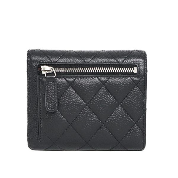 sw24 0045 02 Chanel Small Flap Wallet Black