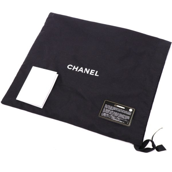 sw24 0169 13 Chanel Deauville Drawstring Shoulder Bag Black