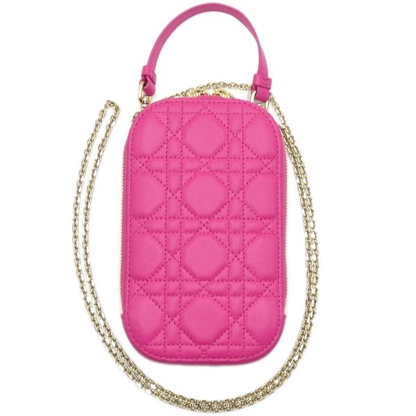 t yj06197 Christian Dior Cannage Phone Holder Bag Pink