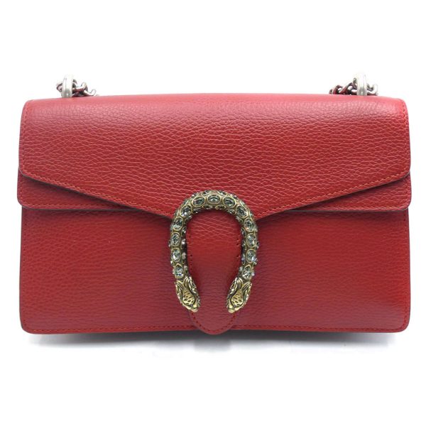 t yj06261 1 Gucci Leather Dionysus Chain Shoulder Bag Red