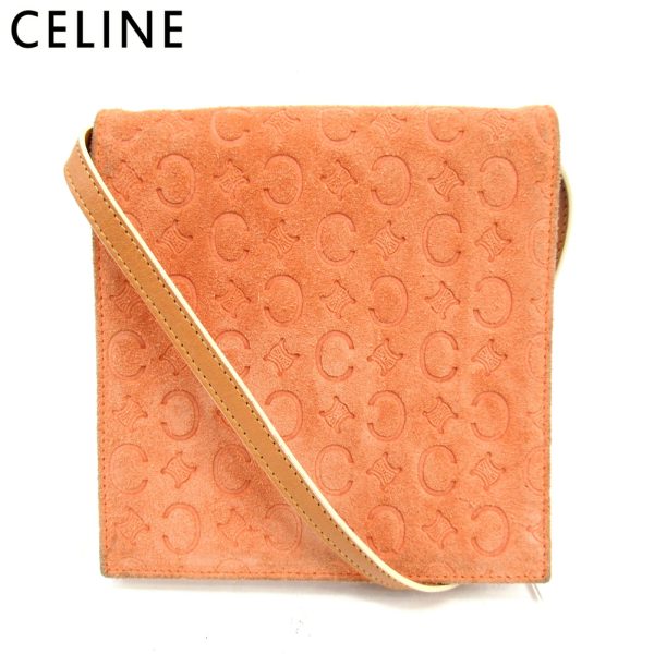 t10238 Celine Shoulder Bag Crossbody Shoulder Blason Orange Light Brown