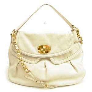 t1185 Miu Miu Shoulder Bag Leather Beige