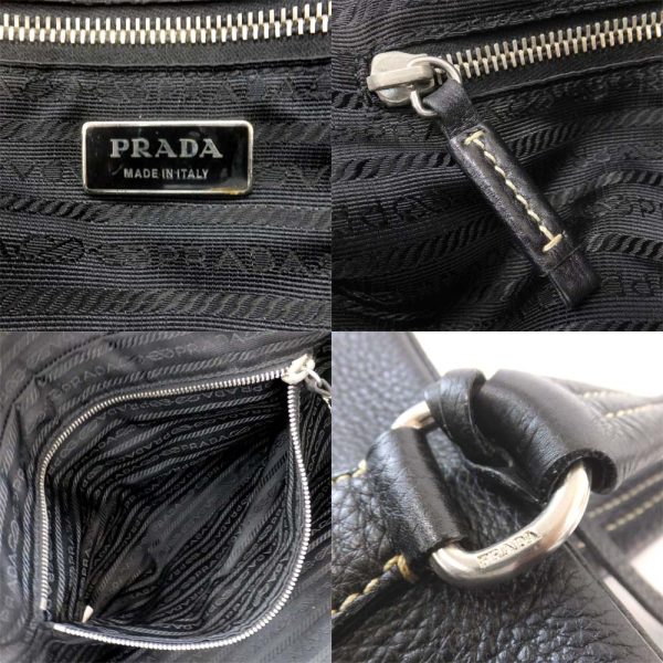 t2406 06hi1261kh 05 Prada Shoulder Bag Leather Black