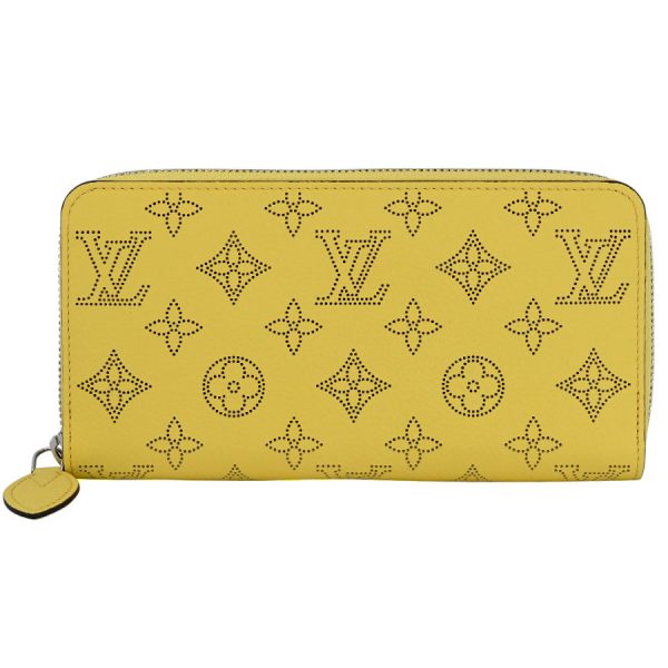 t351122 02 01 Louis Vuitton Zippy Wallet Mahina Yellow Pink