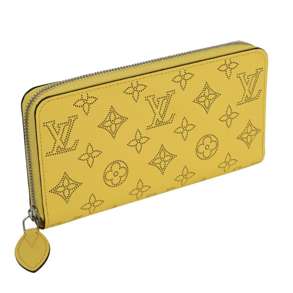 t351122 02 05 Louis Vuitton Zippy Wallet Mahina Yellow Pink