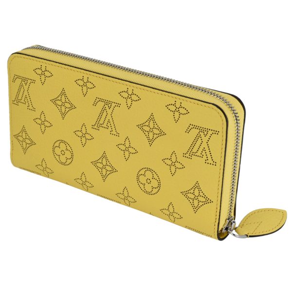 t351122 02 06 Louis Vuitton Zippy Wallet Mahina Yellow Pink