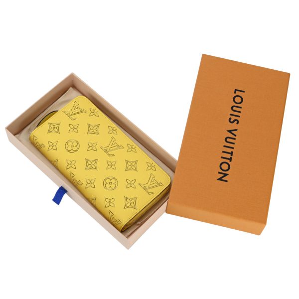 t351122 02 12 Louis Vuitton Zippy Wallet Mahina Yellow Pink