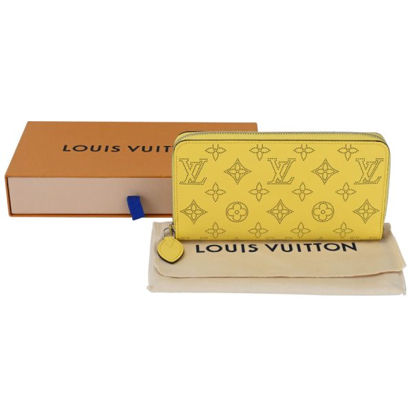 t351122 02 14 Louis Vuitton Zippy Wallet Mahina Yellow Pink