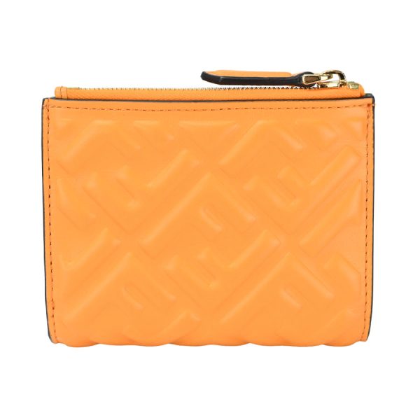 t360420 01 02 Fendi Baguette FF Embossed Medium Wallet Orange