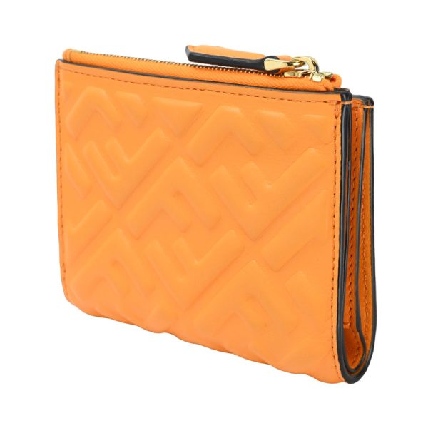 t360420 01 06 Fendi Baguette FF Embossed Medium Wallet Orange