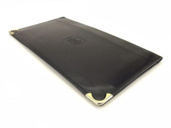 t4855 2 Celine Long Billfold Wallet Black Leather