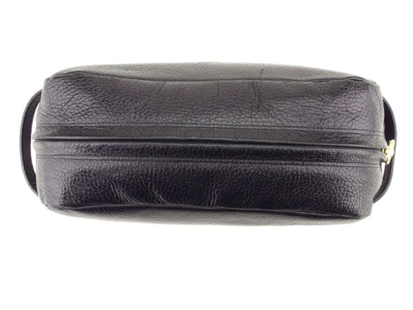 t8956 4 Gianni Versace Clutch Bag Medusa Black Leather