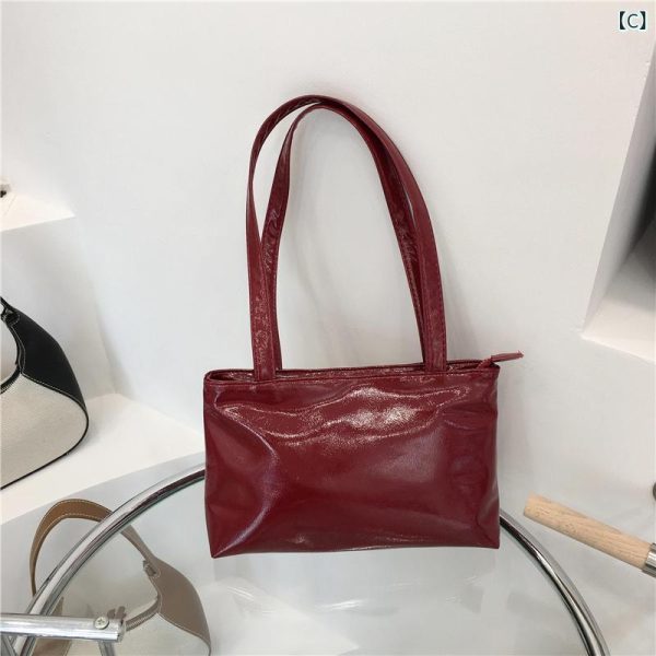 IIXcode4263309967 Patent Leather Underarm Shoulder Bag