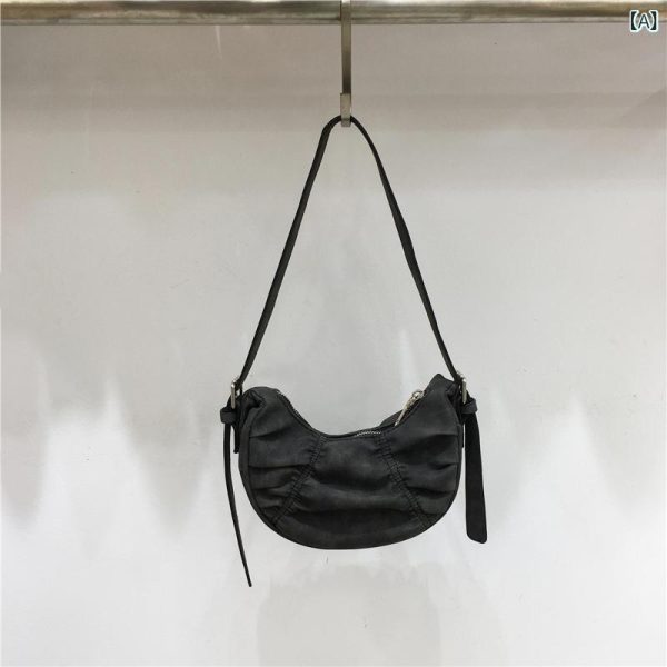 IIXcode1410677252 Pleated Cloud Crescent Moon Cross Body Bag