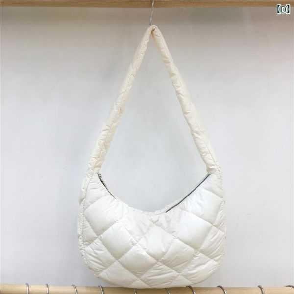 IIXcode1674299958 Womens Semicircle Shoulder Bag Cotton