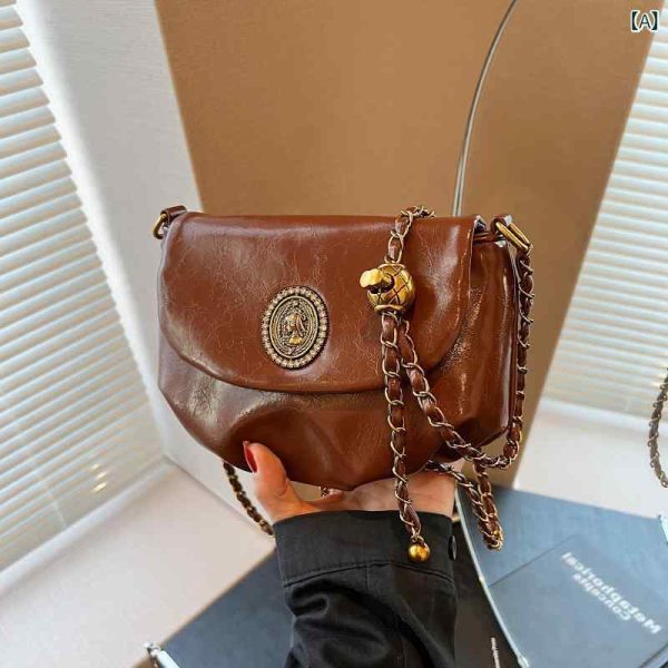 IIXcode1410677252 Saddle Shoulder Bag Brown