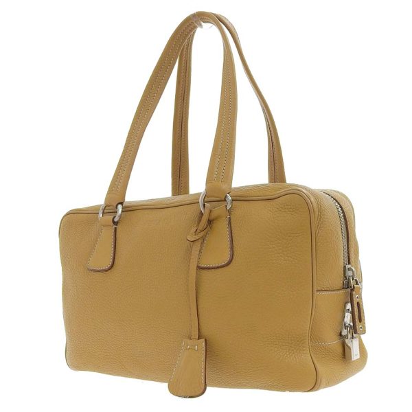 tk22b1126027 2 Prada Camel Leather Boston Bag