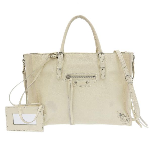 tkh22b0411012 1 Balenciaga Paper Mini Handbag Ivory