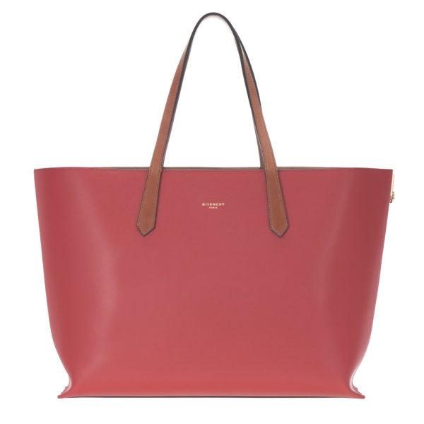 tote red front Givenchy Medium Shopper Tote in Dark Red Leather