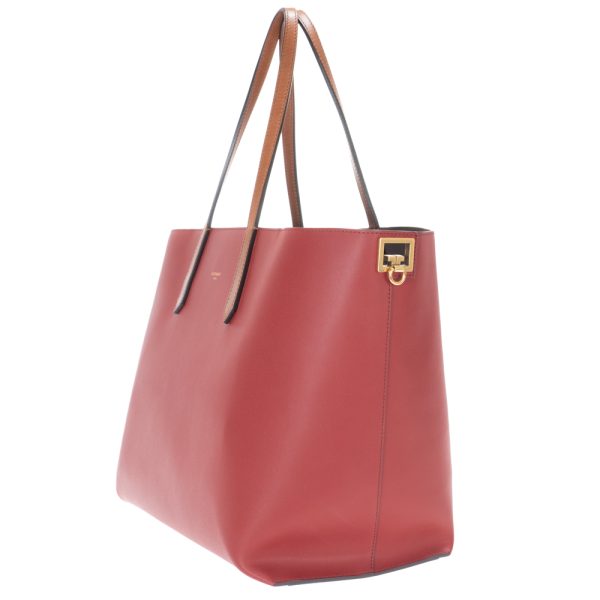 tote red side1 Givenchy Medium Shopper Tote in Dark Red Leather