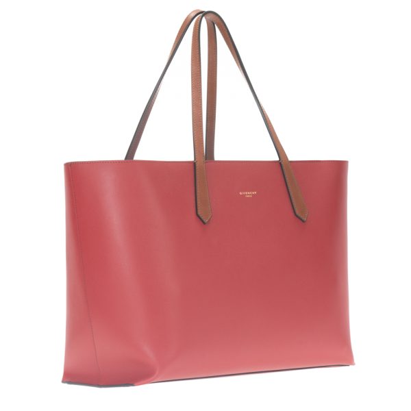 tote red side2 Givenchy Medium Shopper Tote in Dark Red Leather