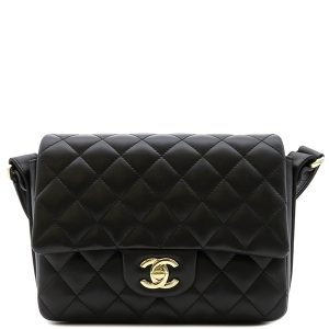 u hb 240500415558 1 Chanel Chain Tote Bag Lambskin Black