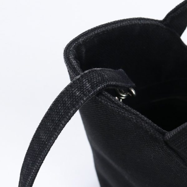 usdbg75362011009 Balenciaga Wave XS Canvas Bucket Bag Black