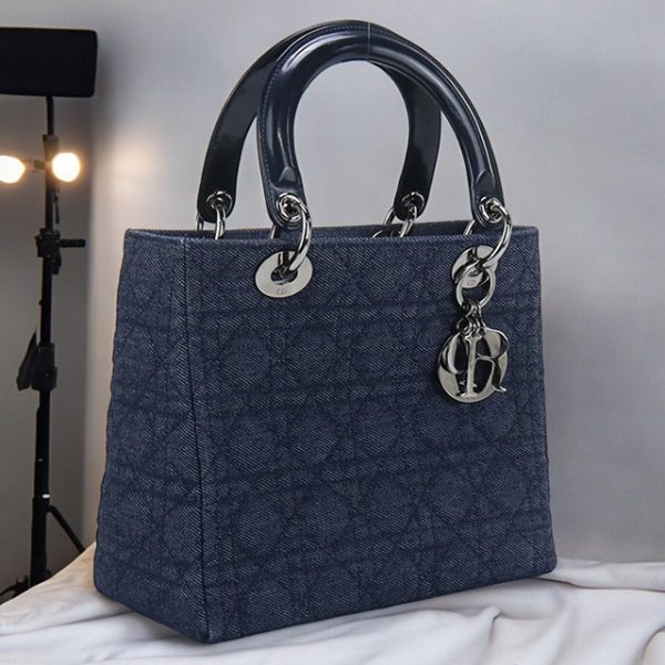 usdcd73835011 1a Christian Dior Medium Tote Bag Navy