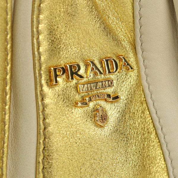 usdpr67439011004 Prada 2 Way Shoulder Bag Leather Gold Series Rank A